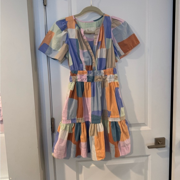 Anthropologie Somerset Pastel Geometric Print mini Dress - Picture 2 of 4